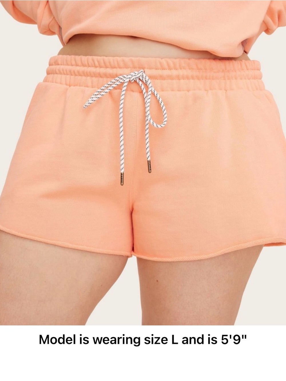 Women’s Mid-Rise Pull-On Sweat-shorts - Peach Orange - NWT - Size MD (8-10)